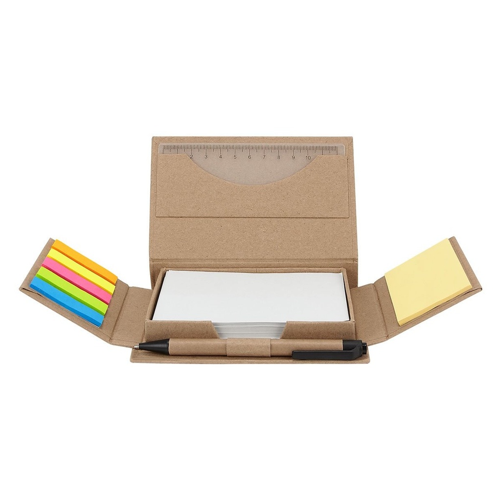 Organizador de escritorio promocional de cartón 14 x 10 cm con bolígrafo y regla – BT-ARO-0024