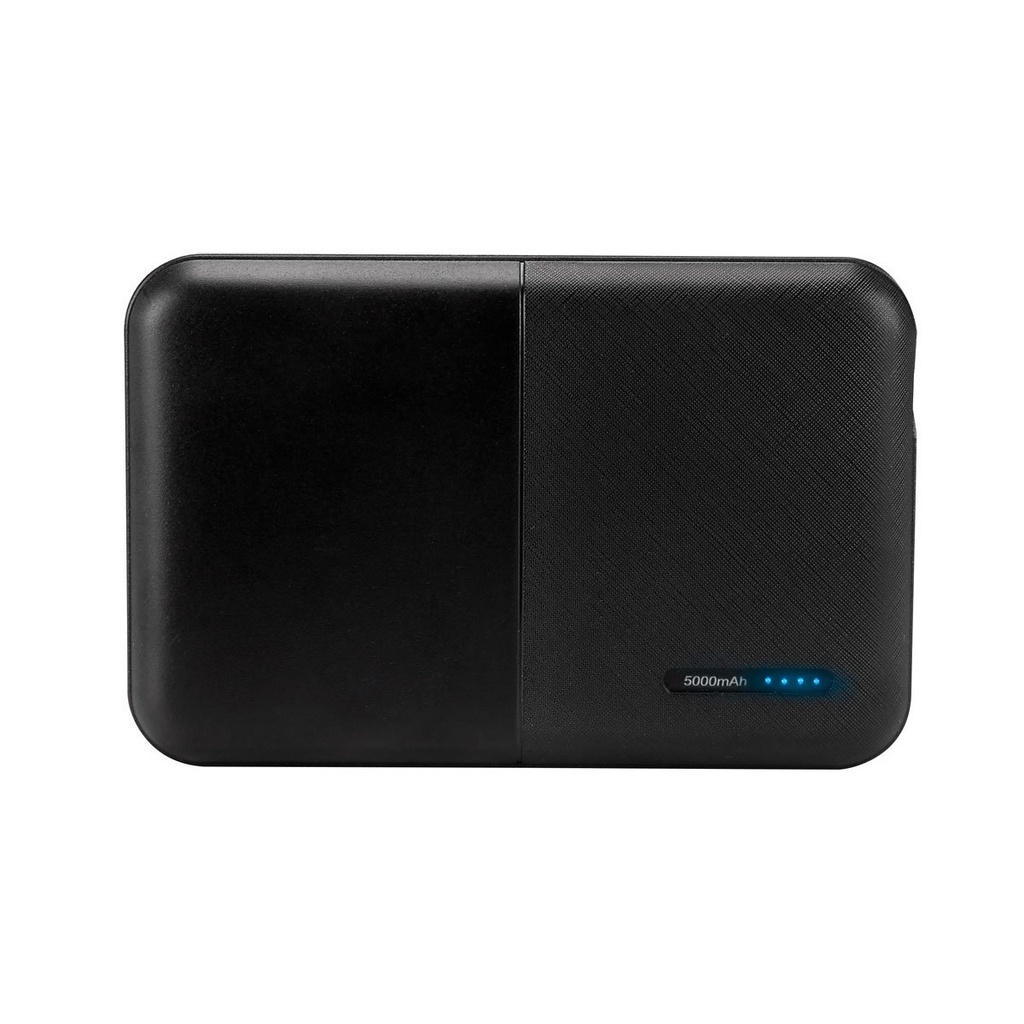 Batería portátil promocional de plástico 5,000 mAh con doble salida USB – BT-ACS-0045