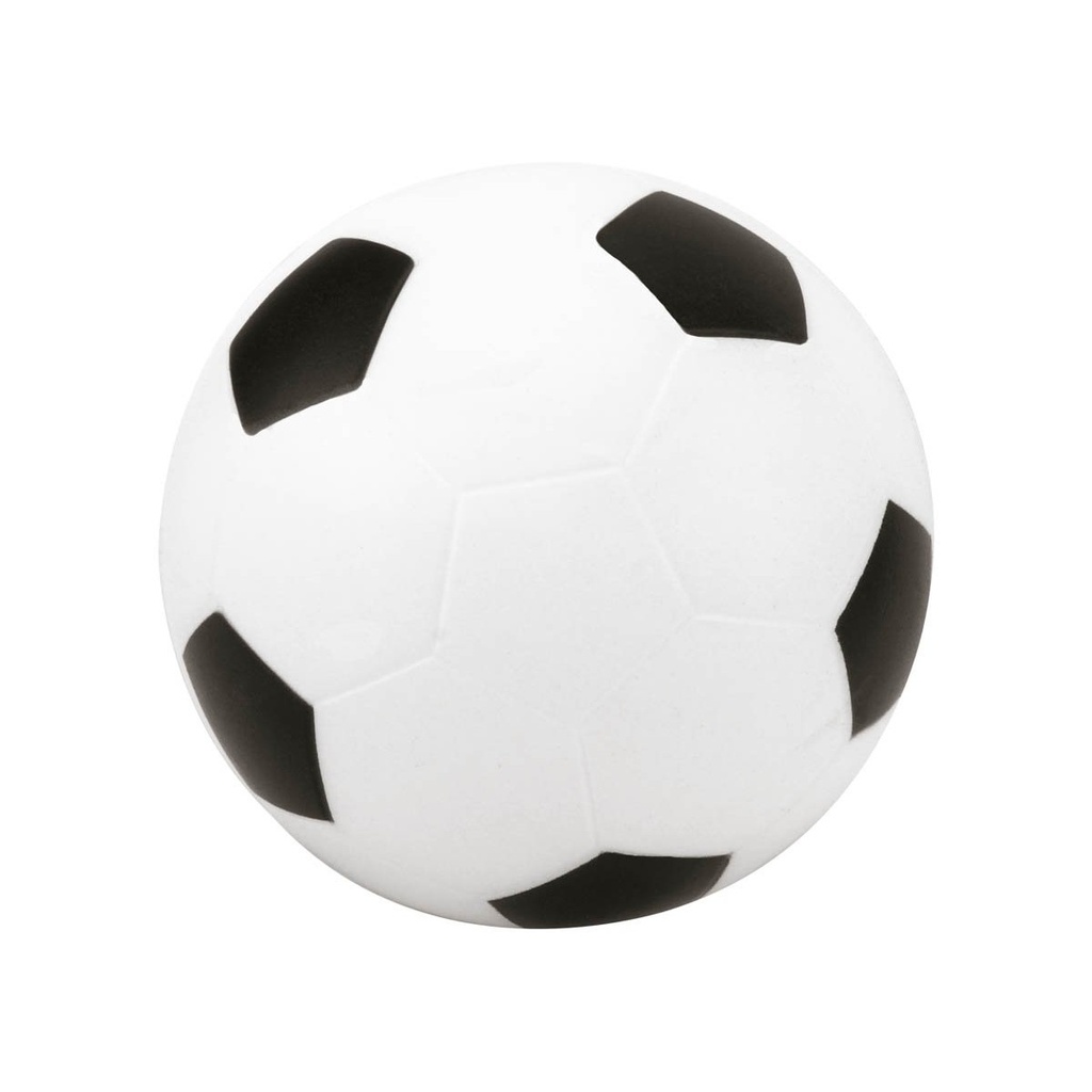 Pelota antiestrés promocional de poliuretano con forma de balón de cancha y acabado bicolor – BT-ANT-0002
