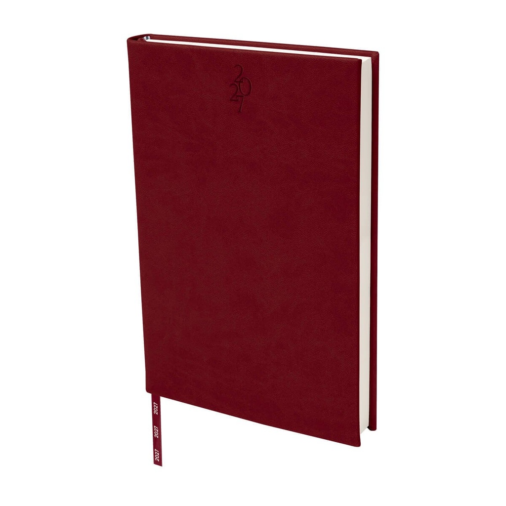 Agenda diaria 2027 promocional de curpiel de 186 hojas con caja individual – BT-AGE-0002