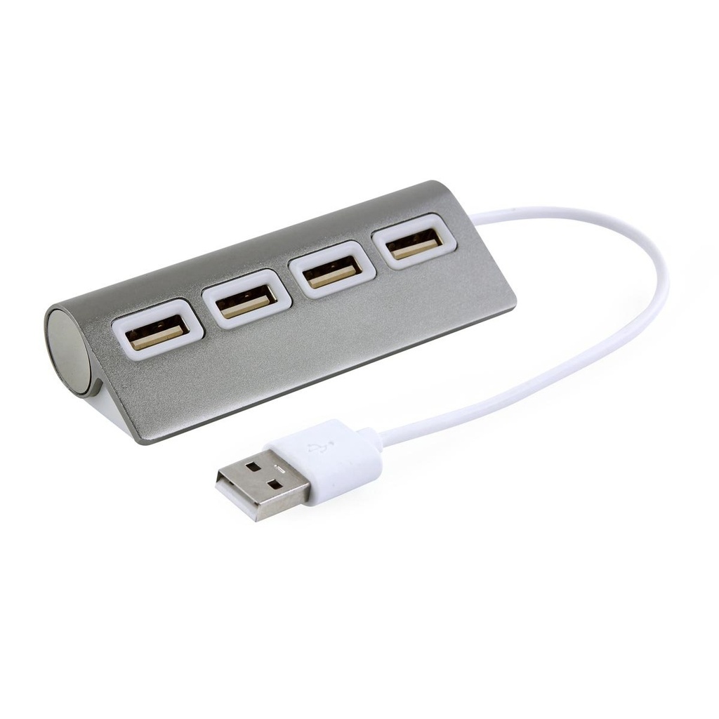 Adaptador USB promocional de aluminio 9 x 3.8 cm con 4 entradas USB 2.0 – BT-ACC-0001