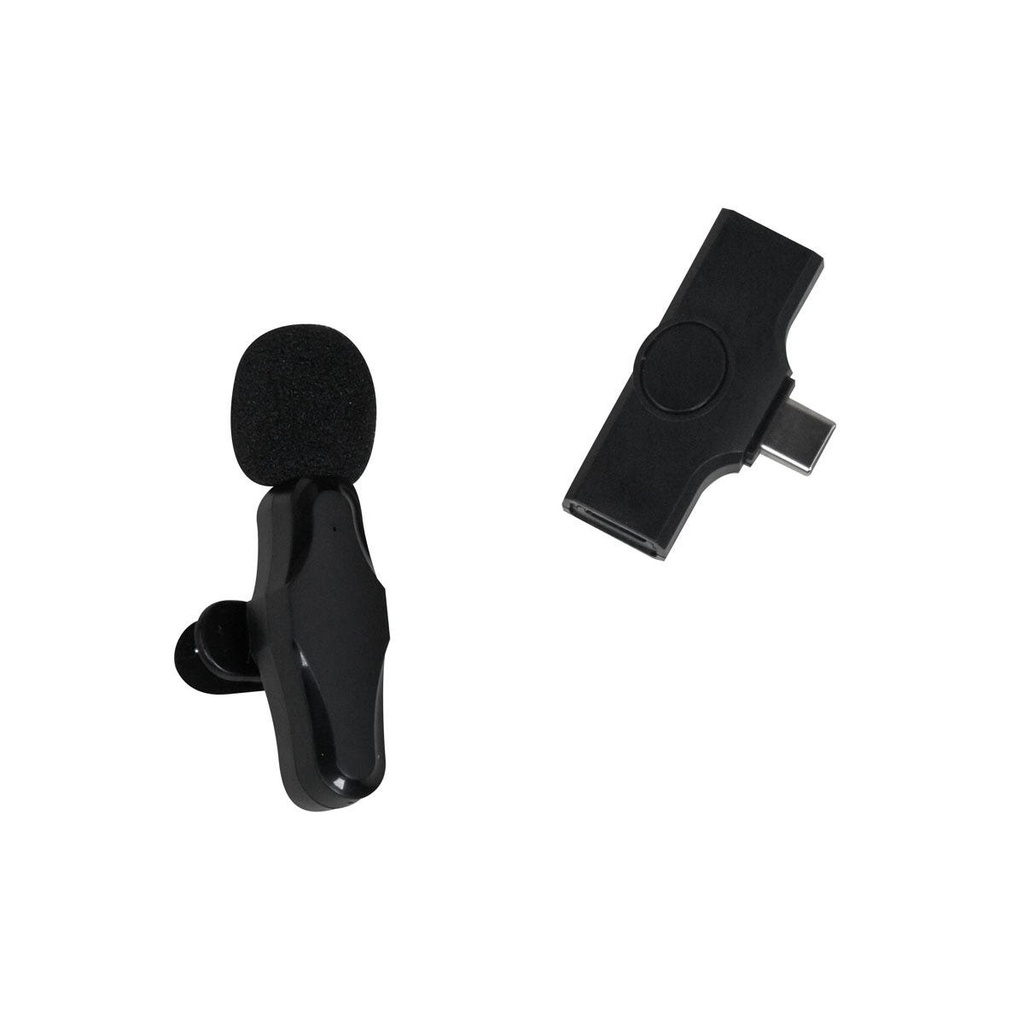 Micro inalámbrico promocional de plástico con receptor de señal y cable tipo C – BT-ACS-0026