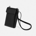 Organizador de viaje promocional de curpiel con compartimento para smartphone y asa ajustable – BT-ARV-0077