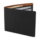 Organizador de tarjetas promocional de curpiel y forro textil con compartimento para billetes – BT-ARV-0080