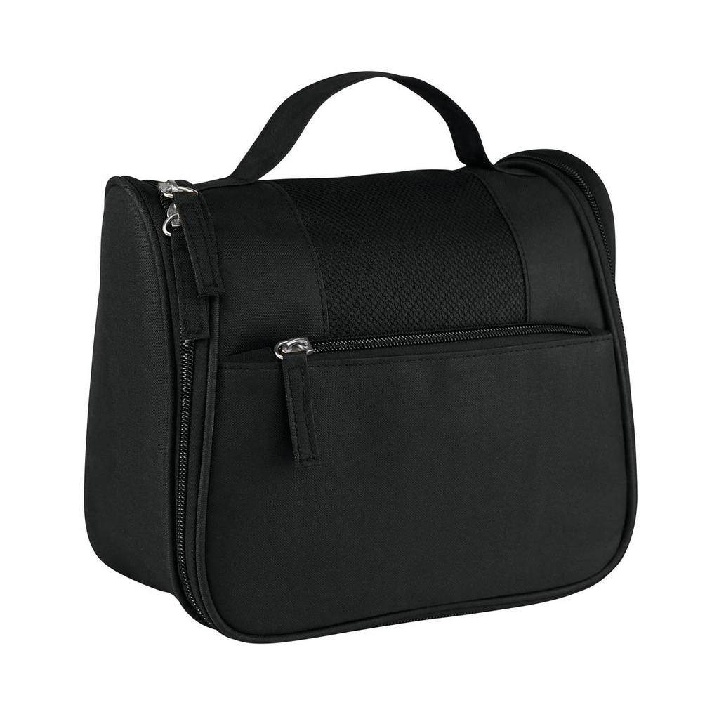 Estuche de viaje promocional de poliéster de 22 x 19 x 11 cm con gancho para colgar – BT-ARV-0048