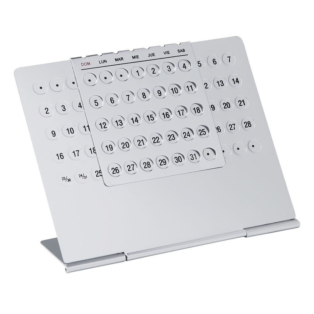 Almanaque promocional perpetuo de aluminio de 10.5 x 8.9 cm – BT-ARO-0006