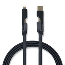 Cable cargador promocional de plástico y metal 65 W con diseño trenzado 4 en 1 – BT-ACS-0030