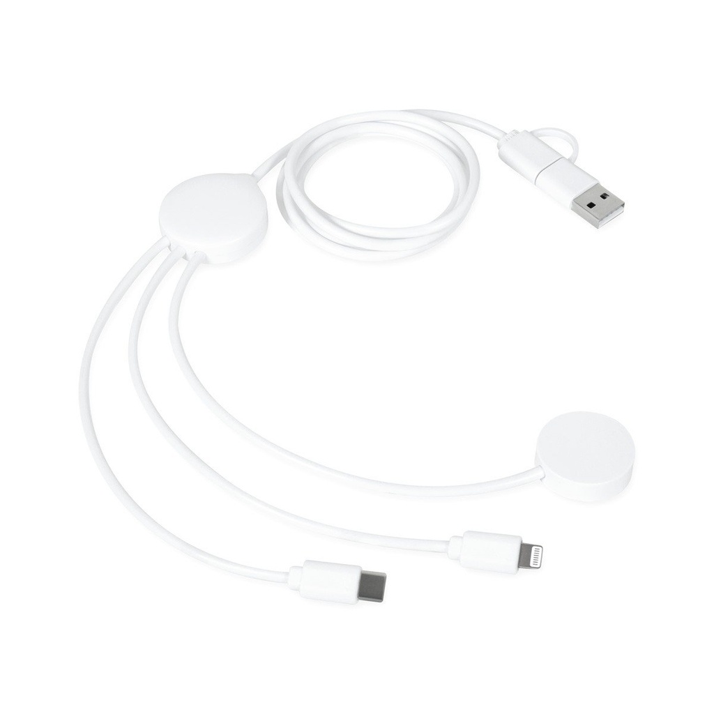 Cable cargador promocional de plástico 5 en 1 con carga inalámbrica para reloj inteligente – BT-ACS-0031