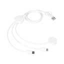 Cable cargador promocional de plástico 5 en 1 con carga inalámbrica para reloj inteligente – BT-ACS-0031