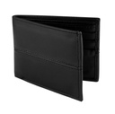 Billetera promocional de piel con compartimento doble para billetes – BT-ARV-0074