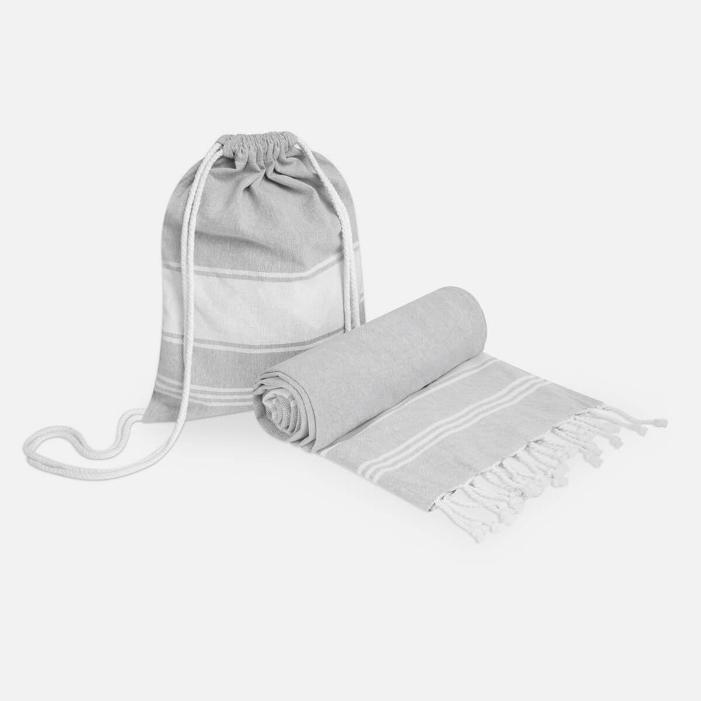 Manta promocional de algodón y poliéster 180 x 100 cm con bolsa tipo mochila – BT-ARV-0010