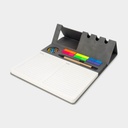 Organizador de escritorio promocional de curpiel con soporte para smartphone y portaplumas – BT-ARO-0032
