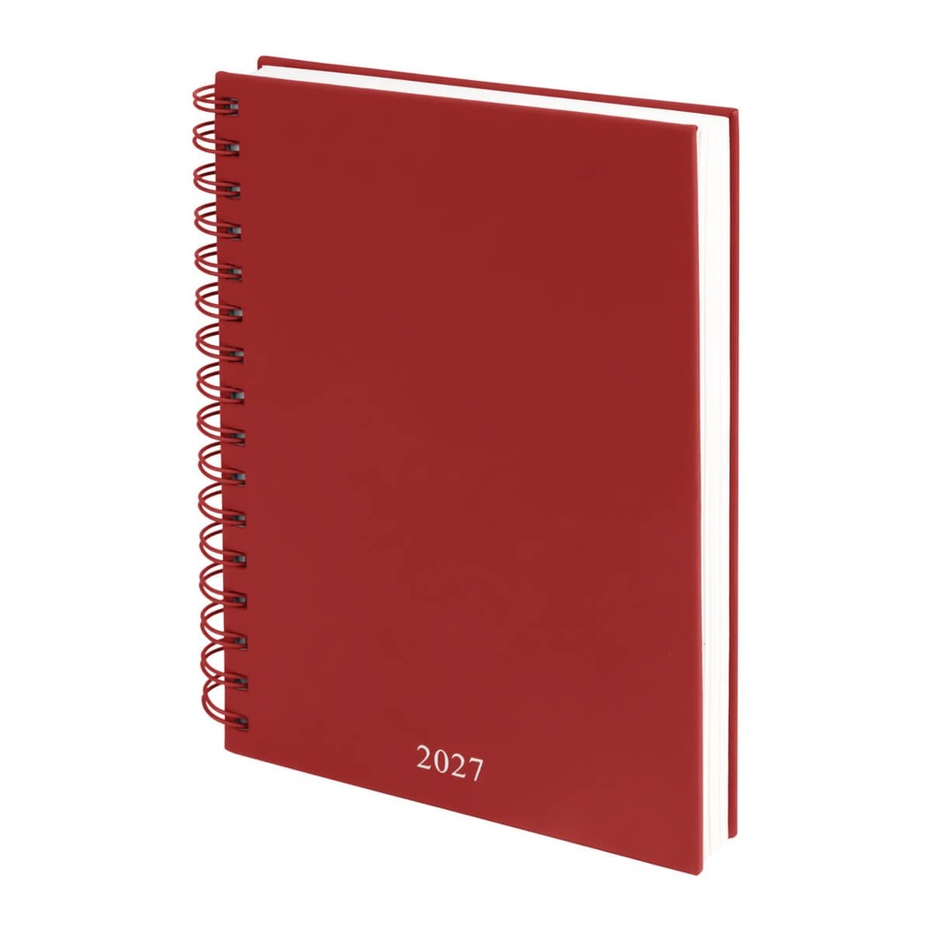 Agenda diaria 2027 promocional de curpiel de 174 hojas con bolígrafo metálico – BT-AGE-0008