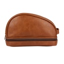 Estuche de viaje promocional de curpiel con asa y compartimento inferior – BT-ARV-0032