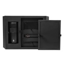 Set promocional de metal y curpiel con termo de 480 ml y power bank de 10,000 mAh – BT-ARO-0057