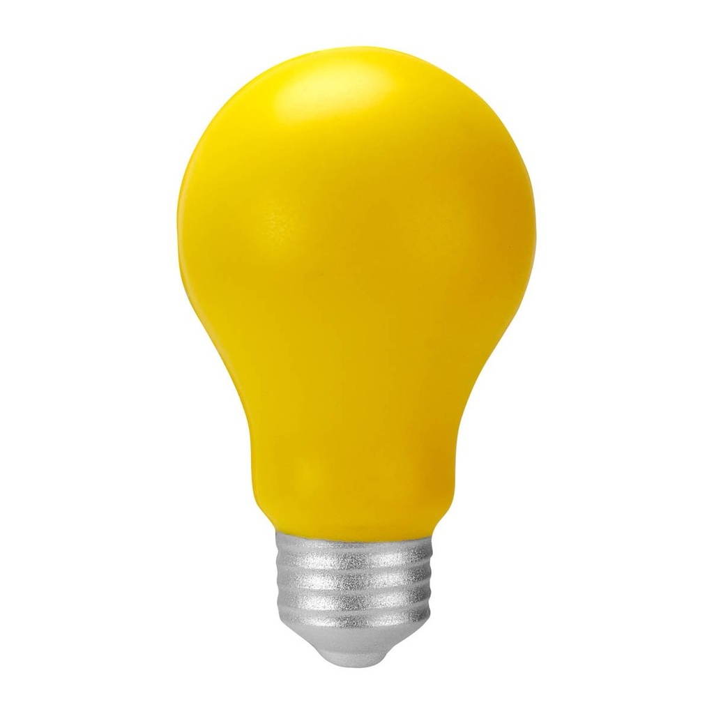 Figura antiestrés promocional de PU 6 x 10 cm con forma de bombilla – BT-ANT-0033