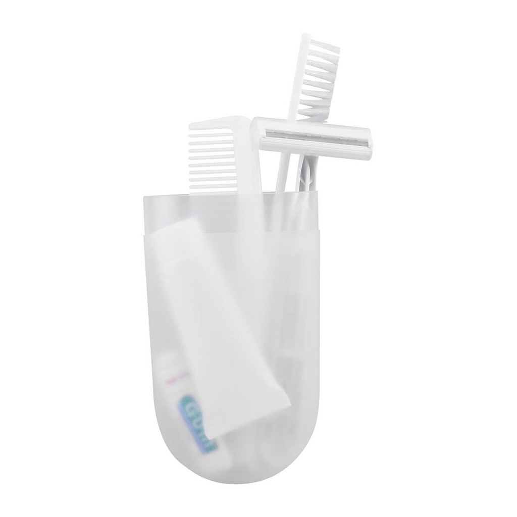 Kit de aseo personal promocional de plástico 6 x 15.5 cm con accesorios de higiene incluidos – BT-ARV-0012