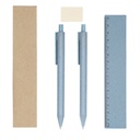 Set de escritura promocional de plástico y fibra de trigo con caja de cartón individual – BT-ARO-0039