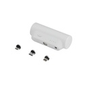 Batería portátil promocional de plástico 5,000 mAh con conector magnético de tres puntas – BT-ACS-0058