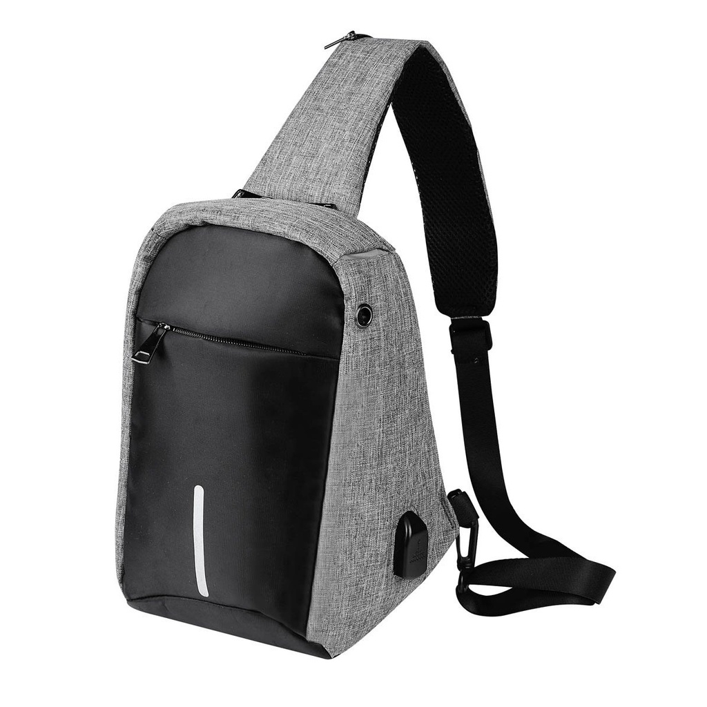 Mochila promocional de poliéster con puerto USB para carga de smartphone – BT-ARV-0055
