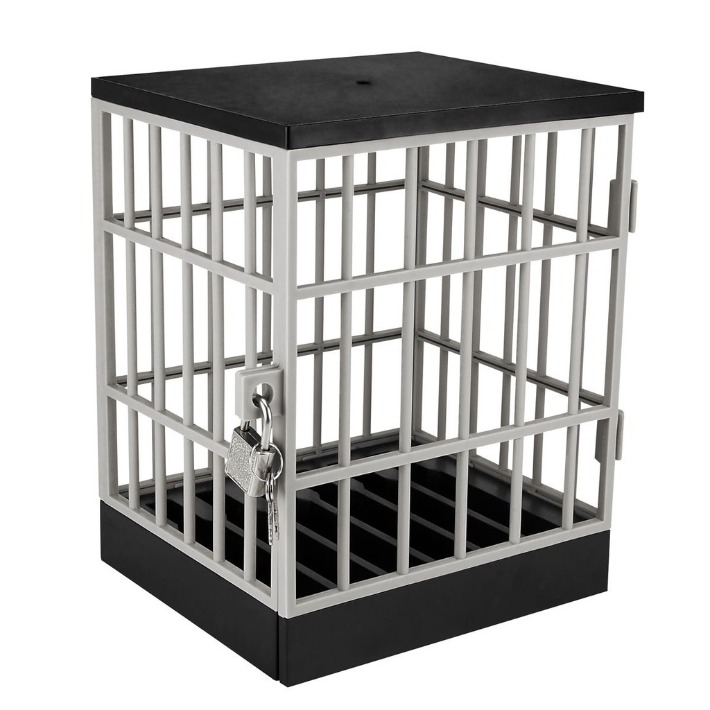 Organizador promocional de plástico con 6 compartimentos y candado para celulares – BT-ACS-0014