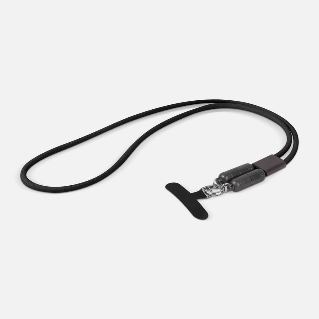 Correa cargadora promocional de plástico y metal con cable USB-C integrado y carga de 60 W – BT-ACS-0037