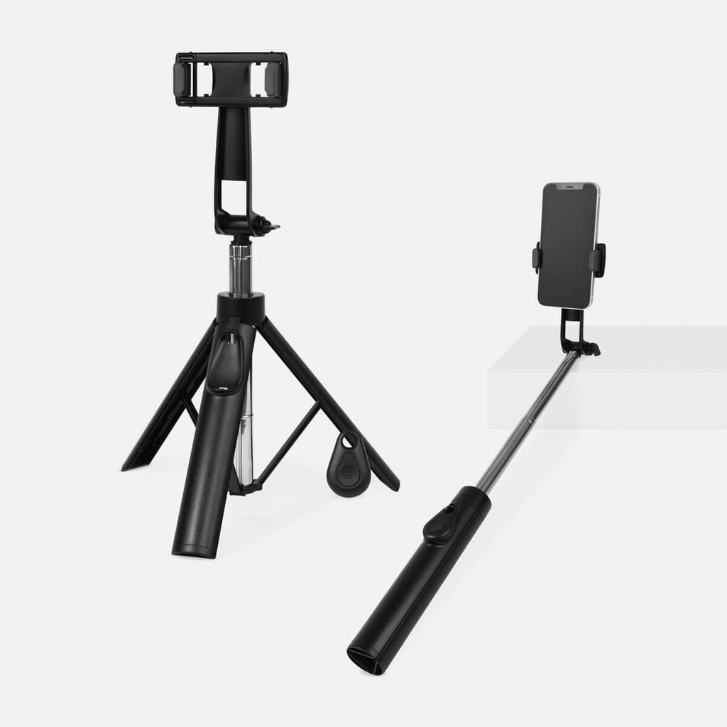 Trípode extensor promocional de plástico y metal para smartphone con control Bluetooth – BT-ACS-0081