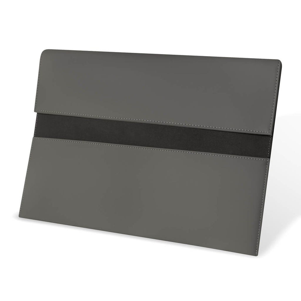 Funda promocional de curpiel para computadora portátil con cierre magnético y diseño compacto – BT-ACC-0012