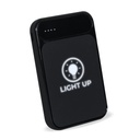 Batería portátil promocional de plástico 5,000 mAh con logotipo luminoso por grabado láser – BT-ACS-0063