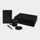 Set promocional de cerámica y curpiel con taza de 300 ml y libreta de 80 hojas – BT-ARO-0063