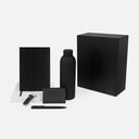 Set promocional de acero inoxidable y curpiel con termo de 550 ml y libreta de 100 hojas – BT-ARO-0064