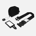 Set de seguridad promocional de plástico reciclado y poliéster con candado y cinta de seguridad – BT-ARV-0044