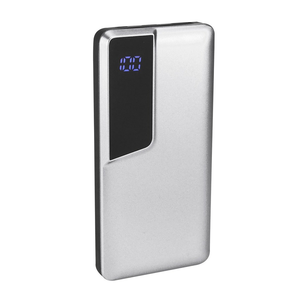 Batería portátil promocional de plástico 10,000 mAh con display de nivel de carga – BT-ACS-0044