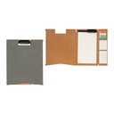 Carpeta organizadora promocional de curpiel con soporte para tablet y clip metálico – BT-ARO-0035