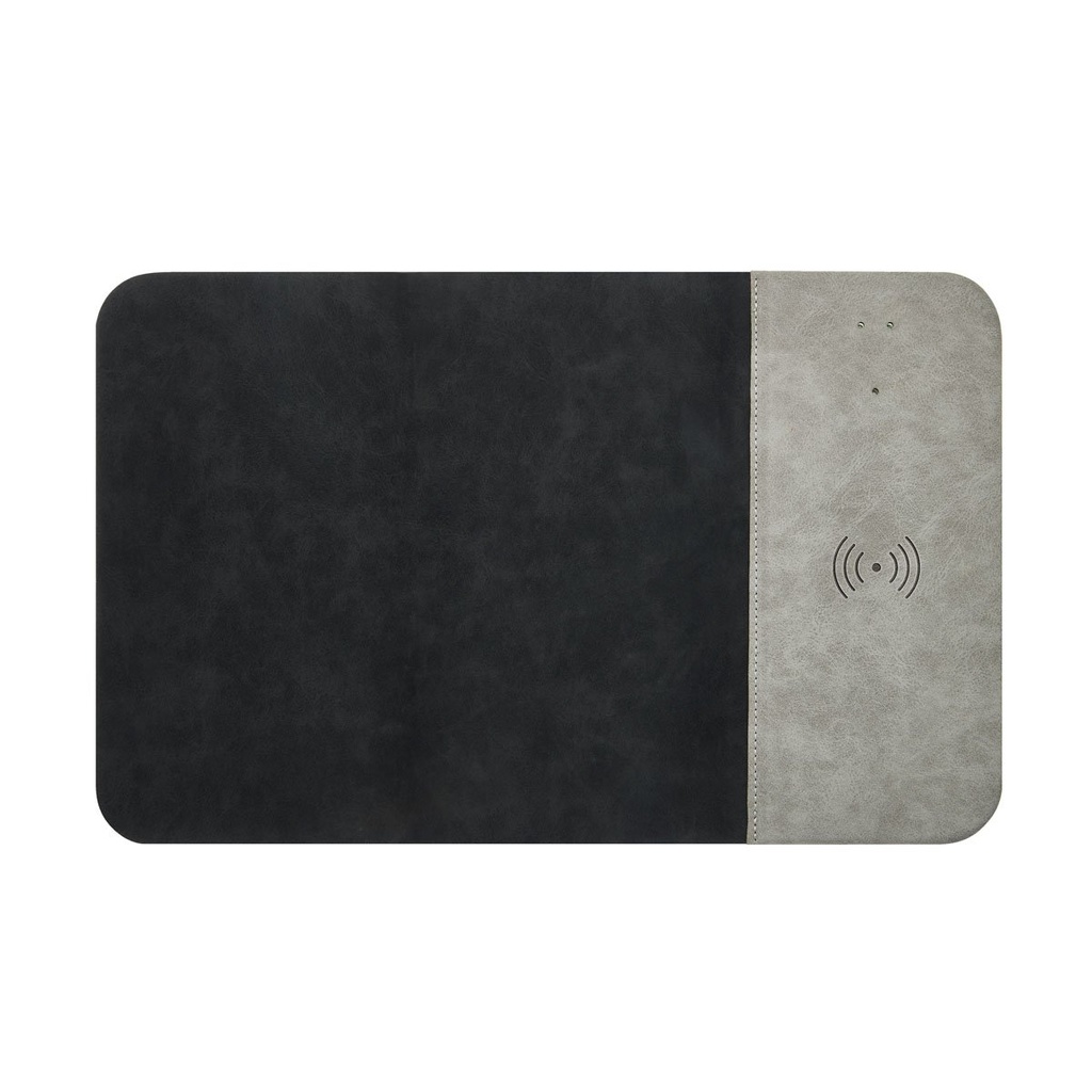 Mouse pad promocional de curpiel con cargador inalámbrico de 10 W y carga rápida – BT-ACC-0020