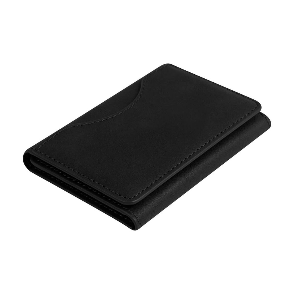 Portatarjetas promocional de curpiel para 5 tarjetas con acople trasero a smartphone – BT-ACS-0036