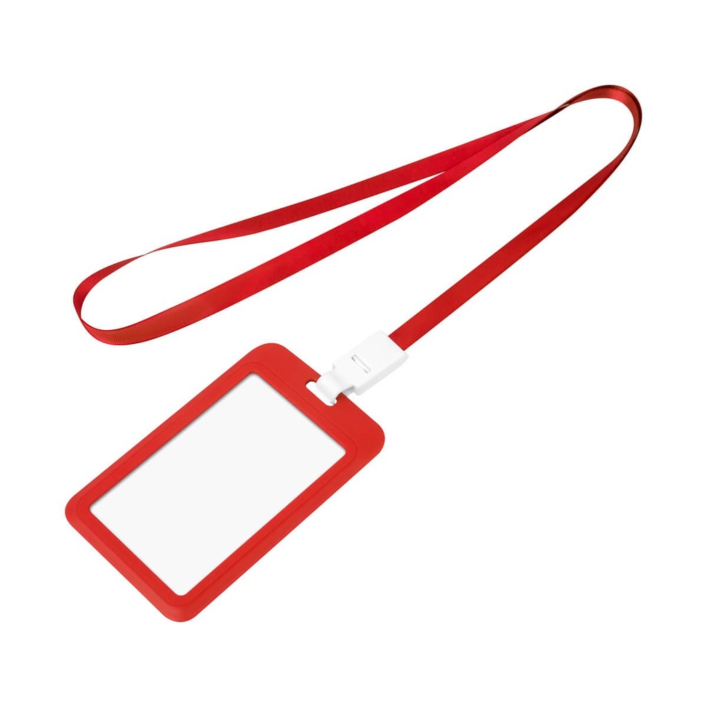 Identificador promocional de plástico y poliéster con ventana transparente y mecanismo tipo push – BT-ARO-0046