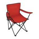 Asiento plegable promocional de poliéster y acero 79 x 43 x 79 cm con reposabrazos y porta vasos – BT-ARV-0017