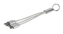 Cable cargador promocional de aluminio y plástico con conexión 4 en 1 – BT-ACS-0012