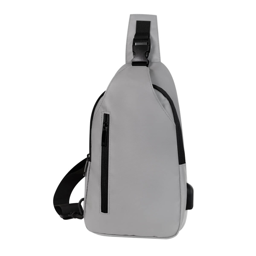 Mochila promocional de curpiel y poliéster con puerto USB integrado – BT-ARV-0060
