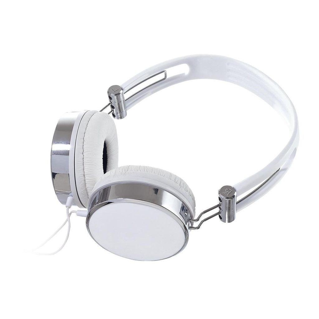 Audífonos promocionales de metal y plástico con diadema acojinada y cable de 3.5 mm – BT-AUD-0001