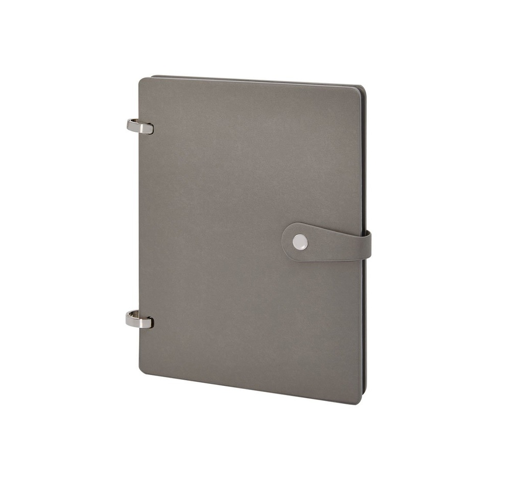 Libreta organizadora promocional de curpiel con 60 hojas y botón de presión – BT-ARO-0010
