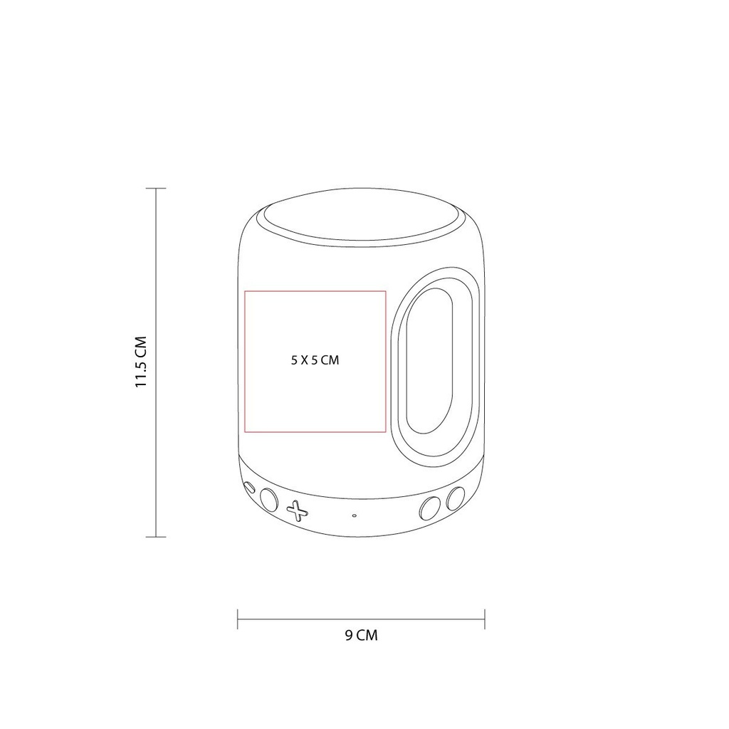 Bocina promocional de plástico con luz RGB de 10 efectos y radio FM – BT-AUD-0032