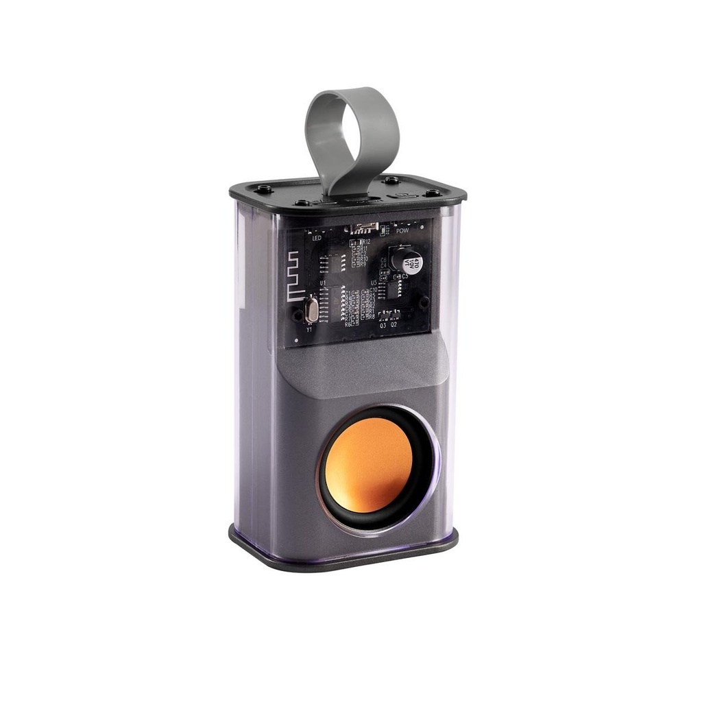 Bocina promocional de plástico 500 mAh con luz RGB y asa de silicón – BT-AUD-0033