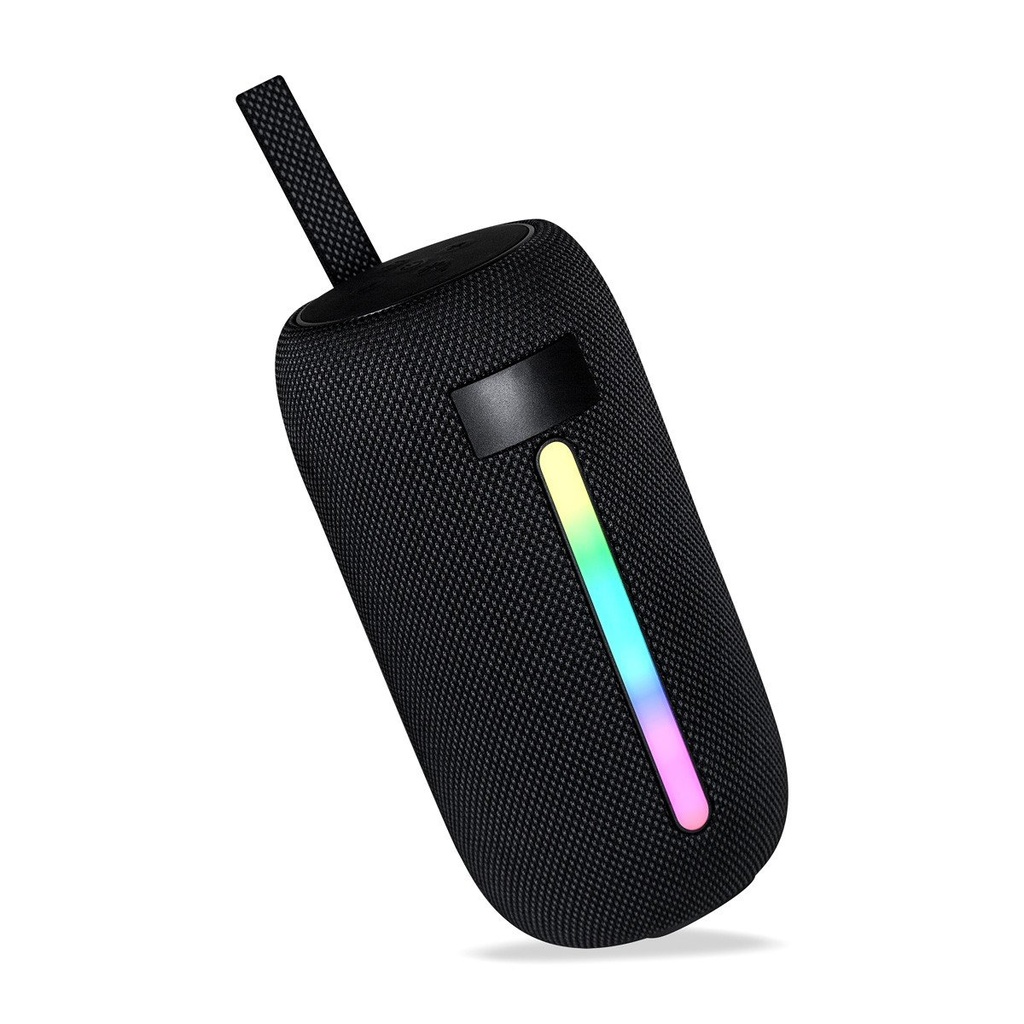 Bocina promocional de plástico 1,500 mAh con tecnología TWS y luz LED – BT-AUD-0036