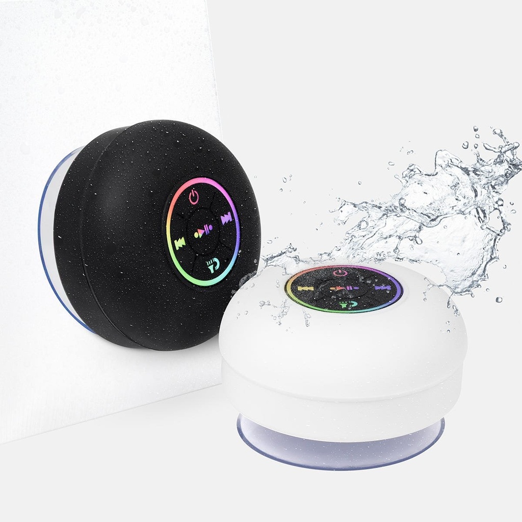 Bocina promocional de plástico con ventosa de fijación y luces LED – BT-AUD-0038
