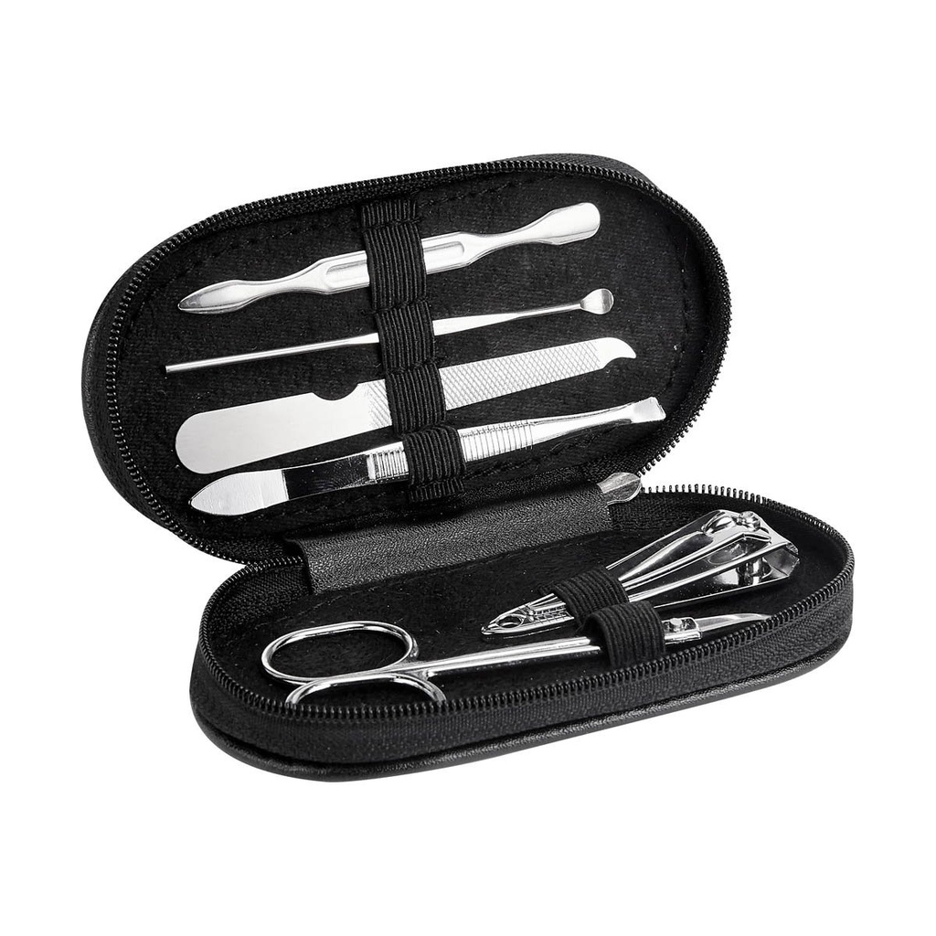 Set de manicure promocional de curpiel con 6 accesorios para uñas y cejas – BT-BEL-0003