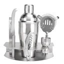 Set de coctelería promocional de acero inoxidable 550 ml con shaker y base – BT-BAR-0009