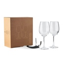 Set promocional de vidrio para vino de 350 ml con sacacorchos incluido – BT-BAR-0030