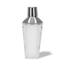 Coctelera promocional de vidrio y acero inoxidable de 450 ml con recetario de cócteles – BT-BAR-0033